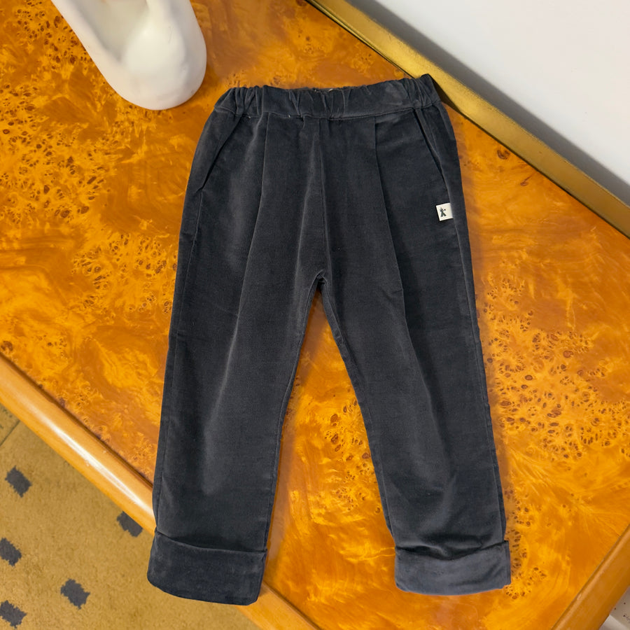Pantalone in velluto blu notte