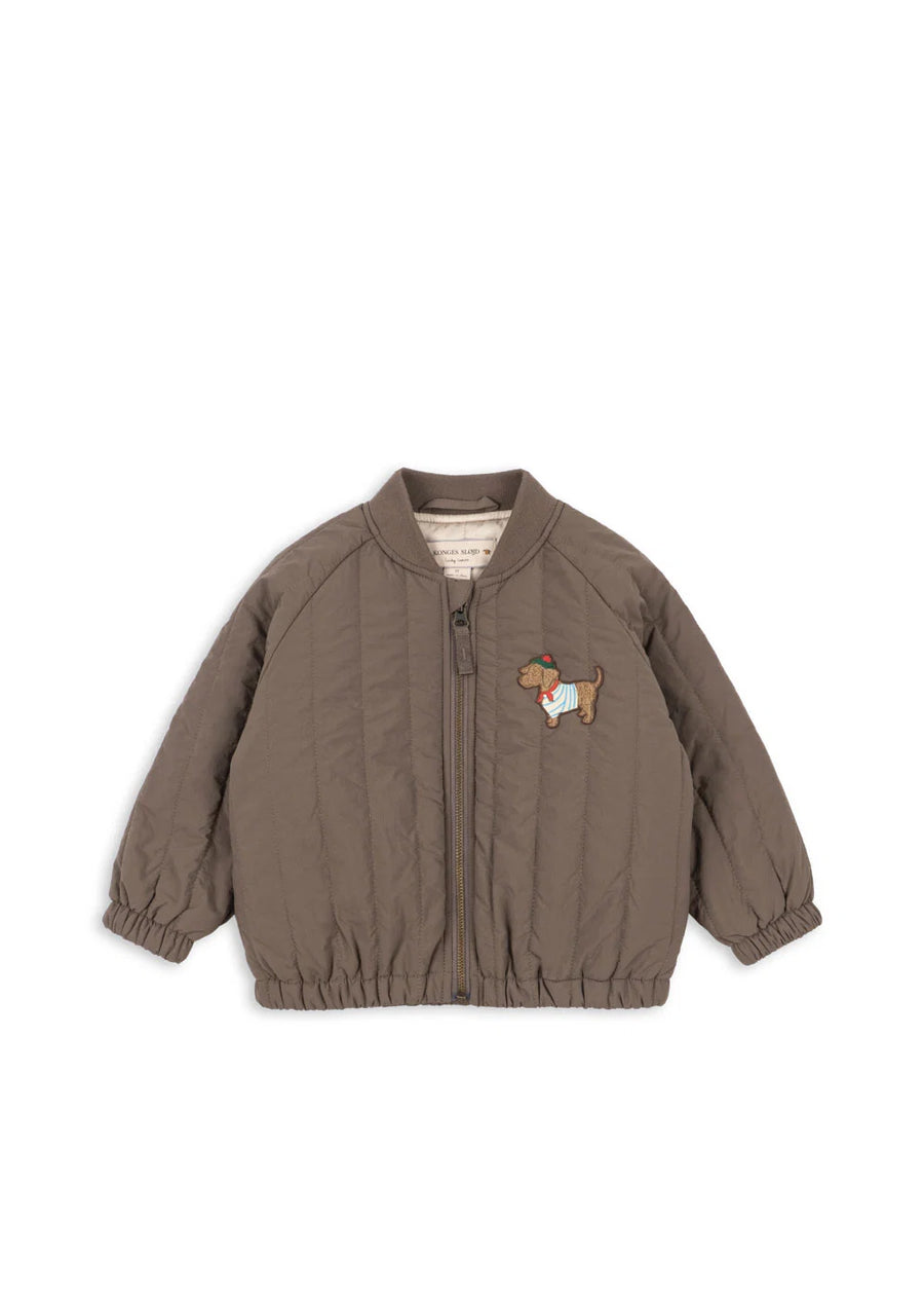 JUNO TERRY BOMBER JACKET - bomber bassotto walnut