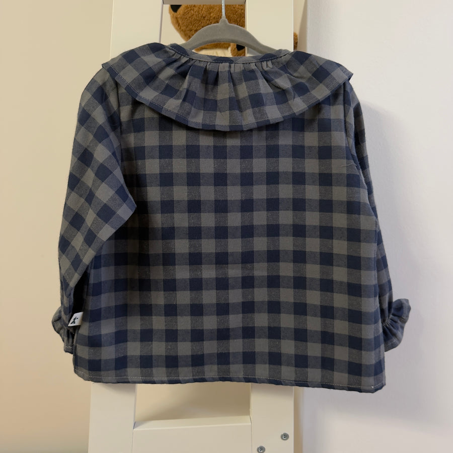 Camicia a quadretti navy