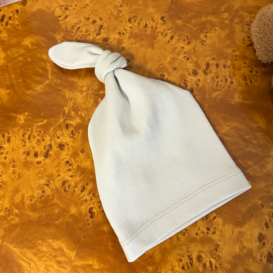 cappellino in jersey di cotone grigio perla