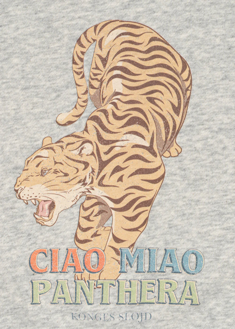Felpa con zip in cotone organico grey melange