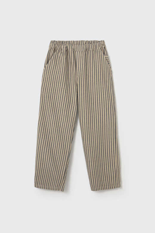 Pantaloni in twill a righe