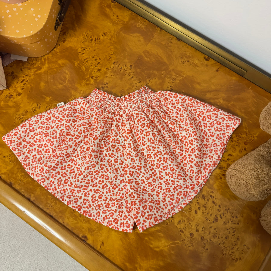 Short Flor effetto gonna con stampa maculata