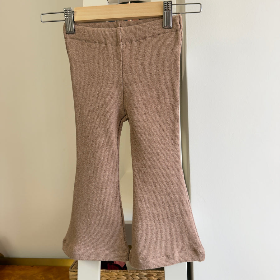 Pantalone Trombetta in Caldo Cotone -Cameo Rose