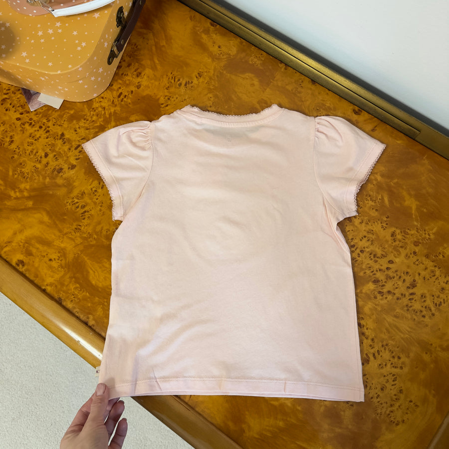 Famo puff tee gots - t-shirt in jersey di cotone organico - ciliegia