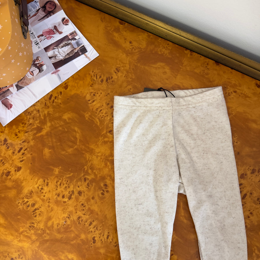 Leggings mélange ecru in lyocell da eucalipto e lino – Morbidi, traspiranti e confortevoli