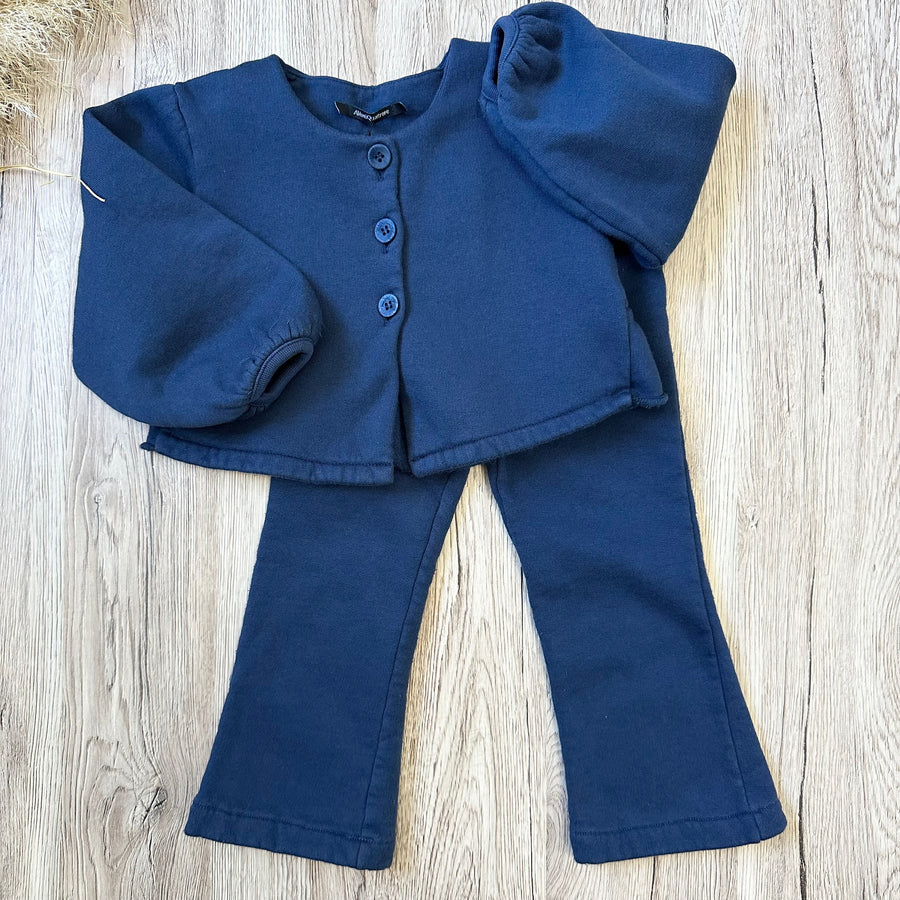 Pantalone jazz in felpa di cotone - ocean blue