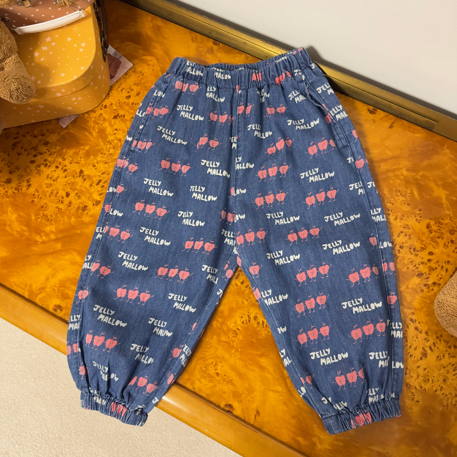 Dancing Apple Denim Aladdin Pants