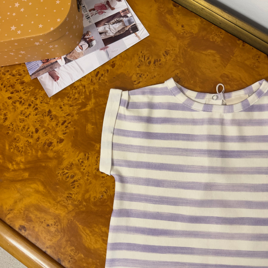 T-shirt Bama righe Rayures Iris in cotone biologico
