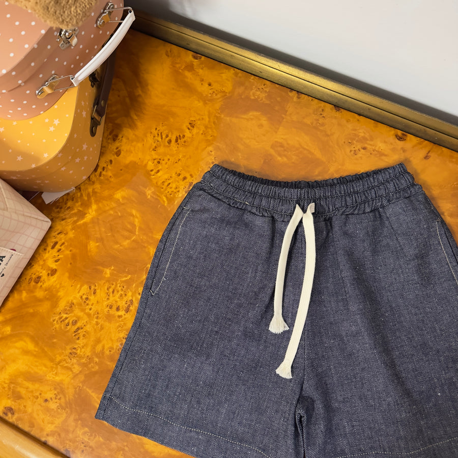 Pantaloncino in denim morbidissimo - con la coulisse