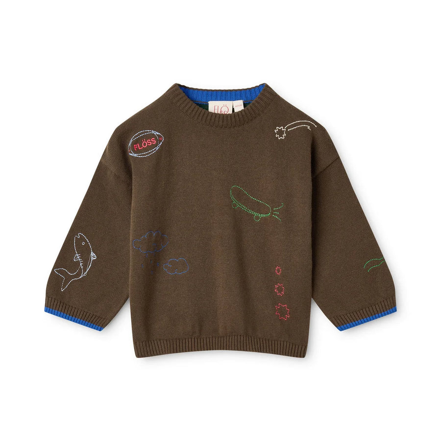 Gustav Sweater in Cotone -Mosswood