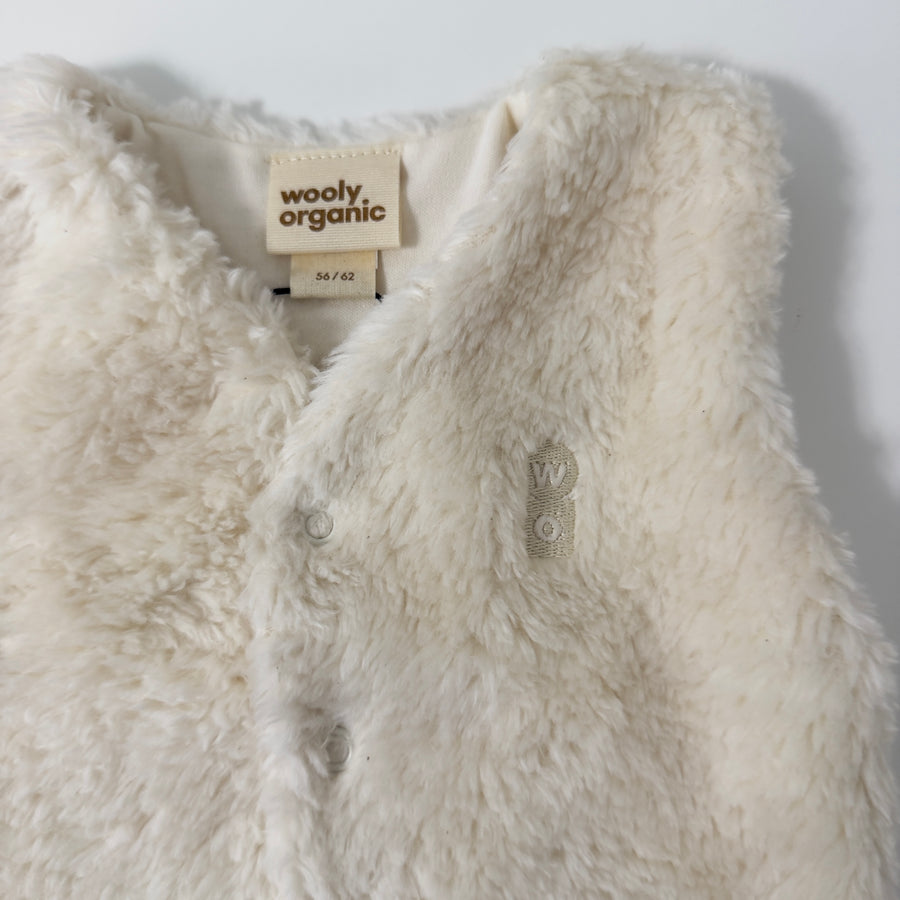 Gilet baby in ecopelliccia- écru