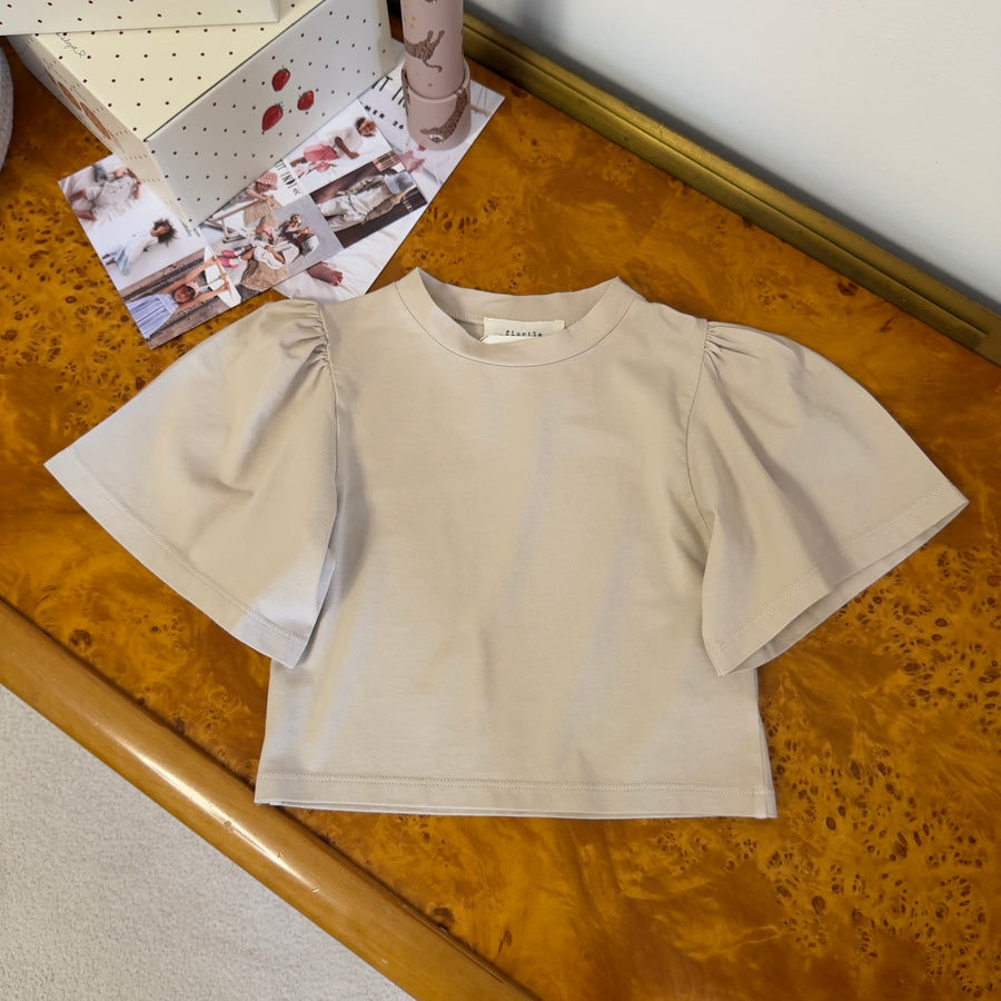 T-shirt in Jersey di Cotone con Maniche a Campana – Versatile ed Elegante- Luna