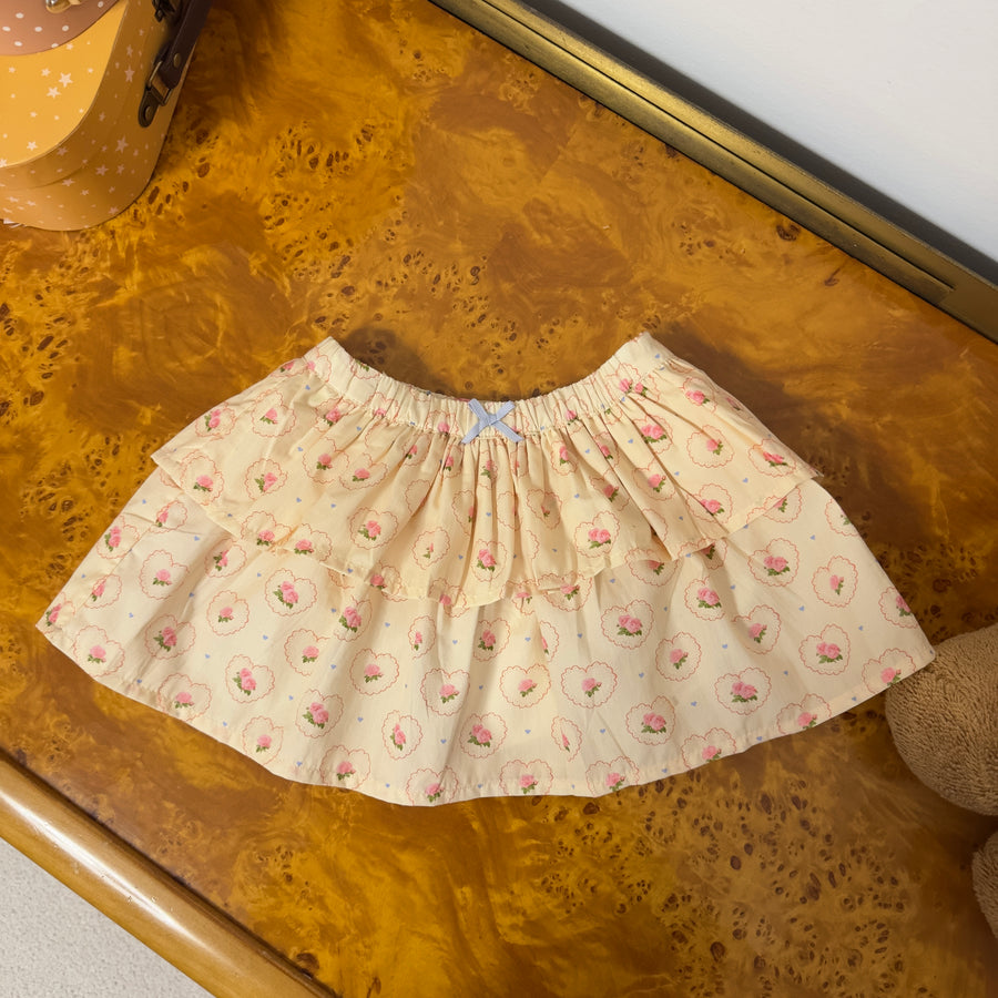 Berta Skirt – Gonnellina con ruches e roselline