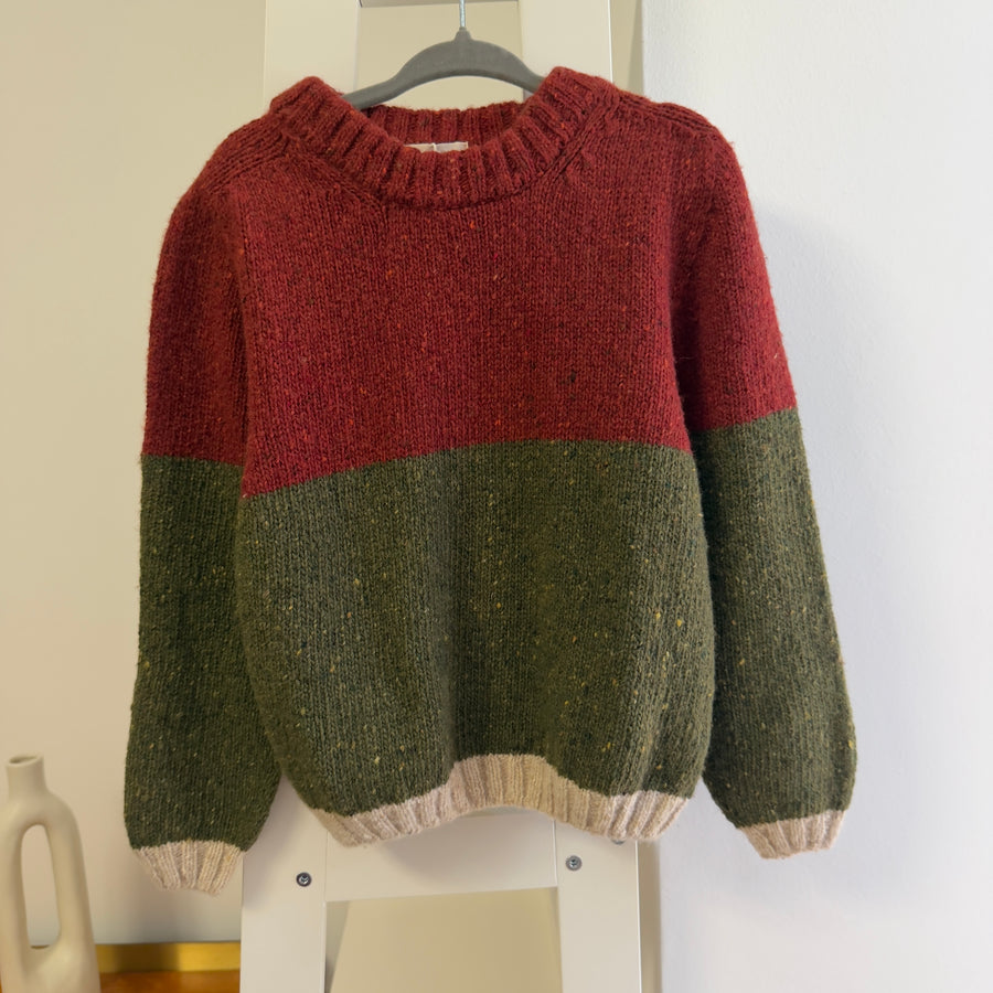 Maglione in tweed ginger-green - Nilo