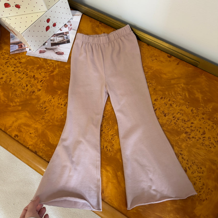 Pantalone trombetta in jersey di cotone - cameo rose