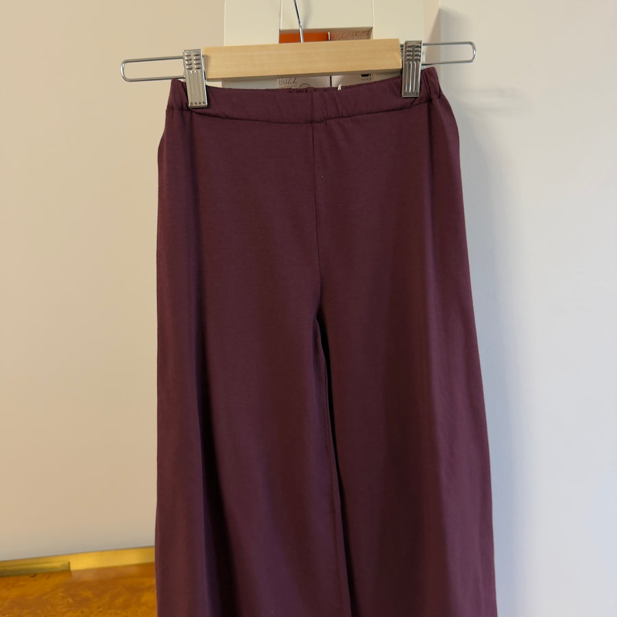 Pantalone Palazzo in Jersey di Cotone – Effetto Gonna, Morbido ed Elegante - Borgogna