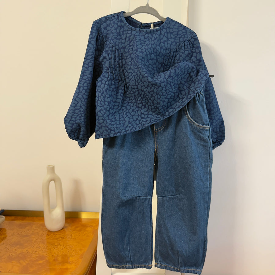 Pantaloni paperbag -denim