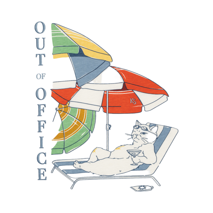 T-shirt in cotone organico “Out of Office”