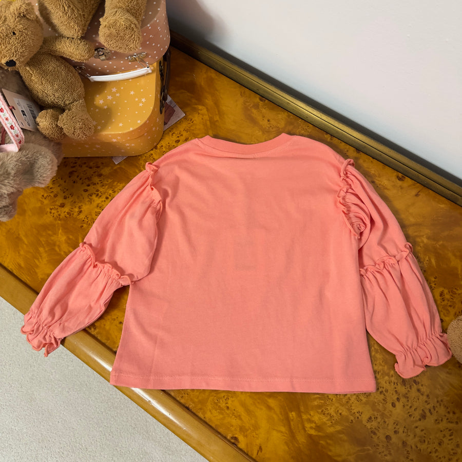 Egg flower frill longsleeve T-shirt
