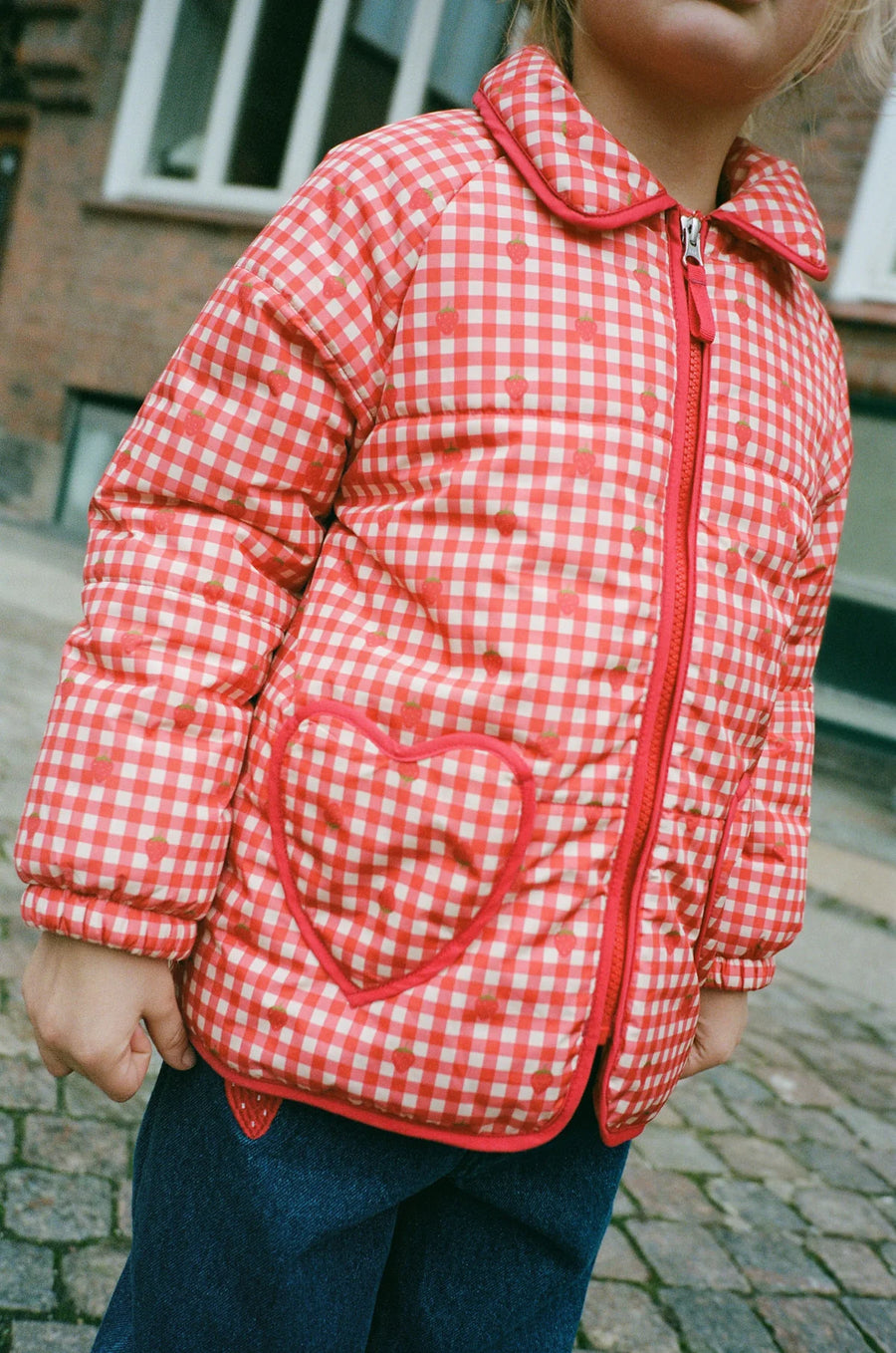 Molly Padded Jacket – Giacca Imbottita a Quadretti -Red Berry Gingham