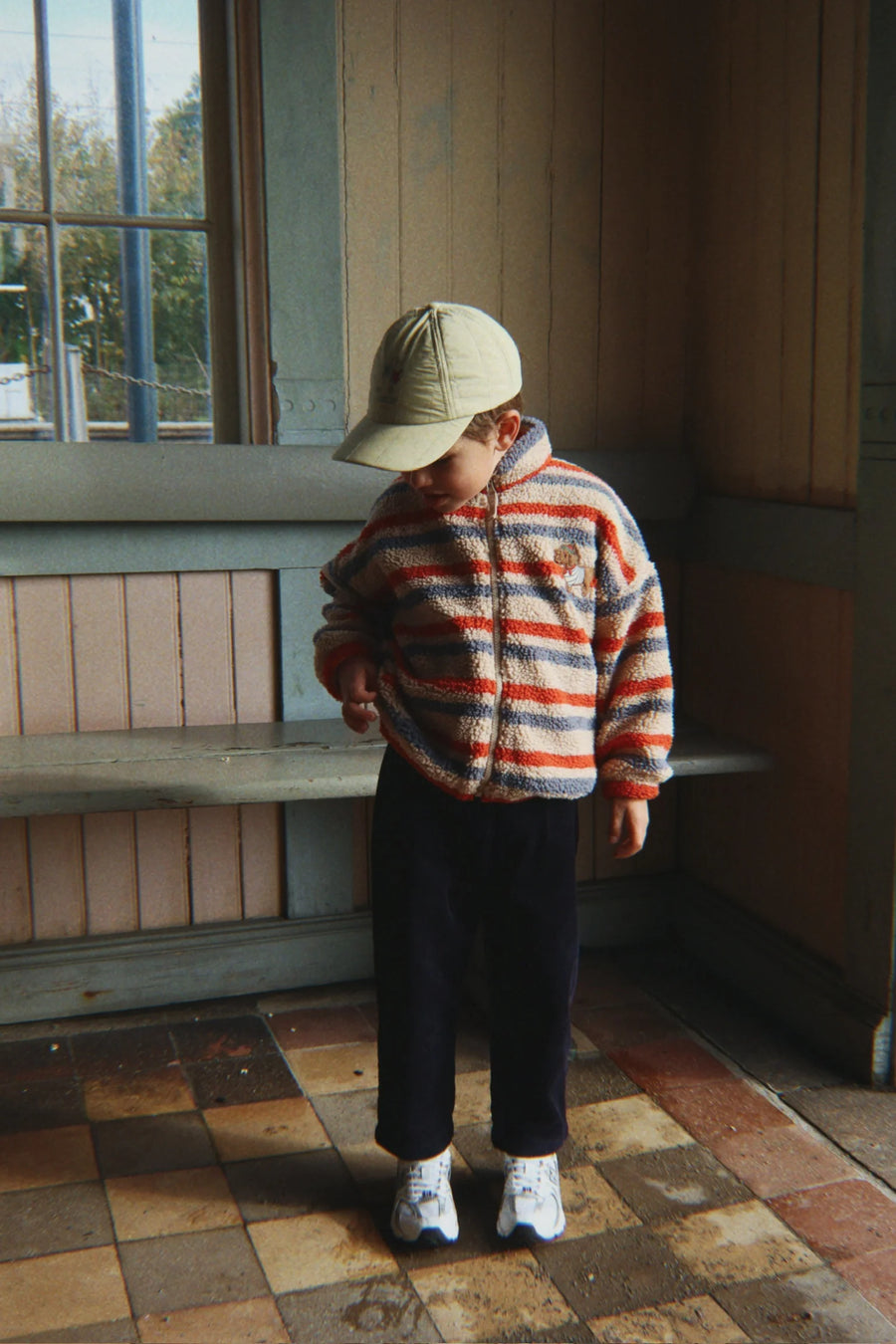 JODY EMBROIDERY TEDDY JACKET - bomber rigato