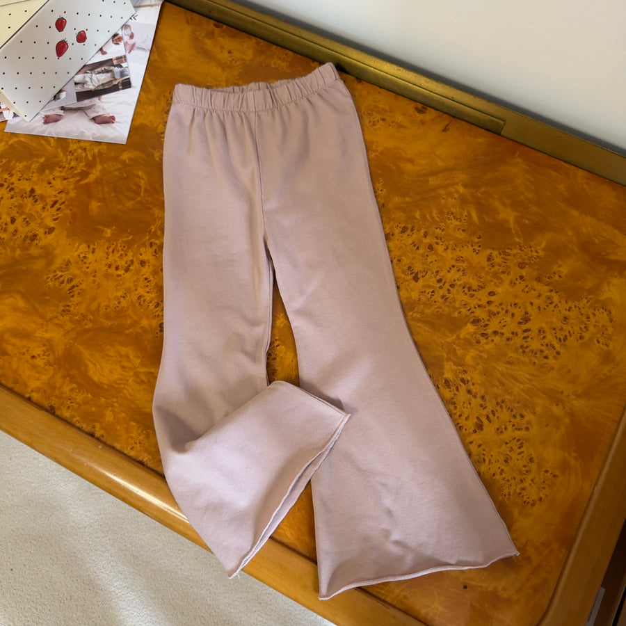 Pantalone trombetta in jersey di cotone - cameo rose