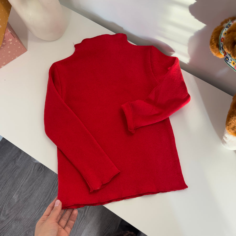 Dolcevita in caldo cotone - red- con collo morbido
