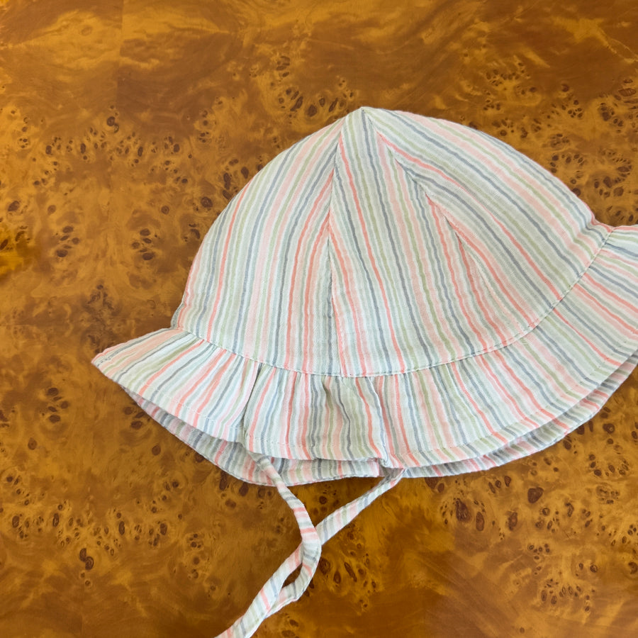 Cappello in Cotone con Lacci - arcobaleno