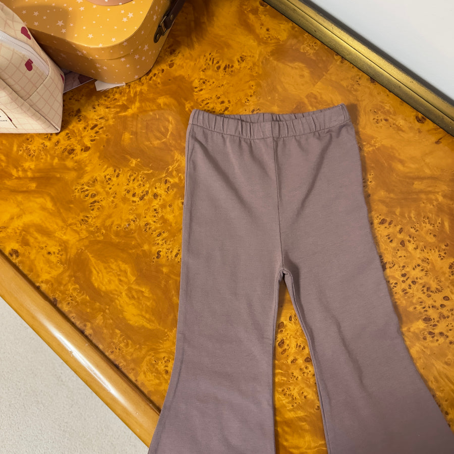 Pantalone trombetta in jersey di cotone - malva