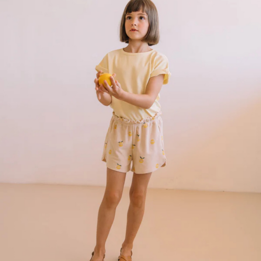 T-shirt Bama lemon cream in cotone biologico – jersey morbidissimo