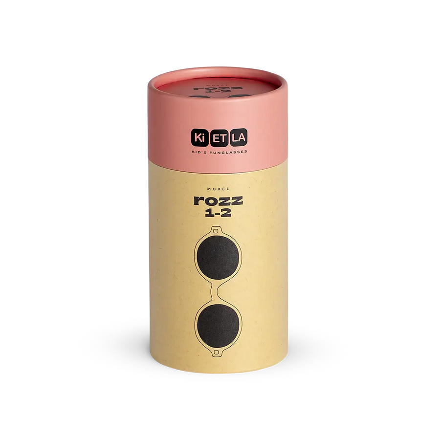 Occhiali da sole bambini UV400, montatura flessibile e sicura-ROZZ rosa antico