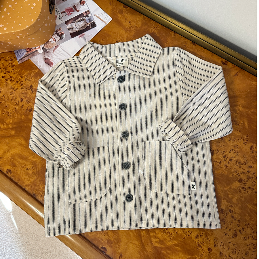 Giacca in cotone e lino a righe – elegante e super versatile