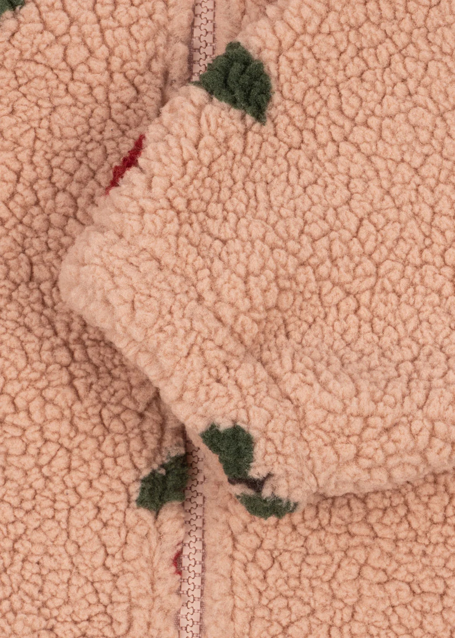 Bomber Teddy con ciliegie - blush