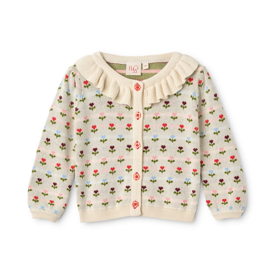 Annabelle Cardigan in Cotone con Fantasia Floreale