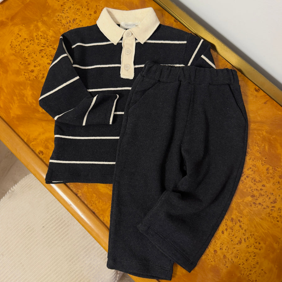 Pantalone in Caldo Cotone -Carbone