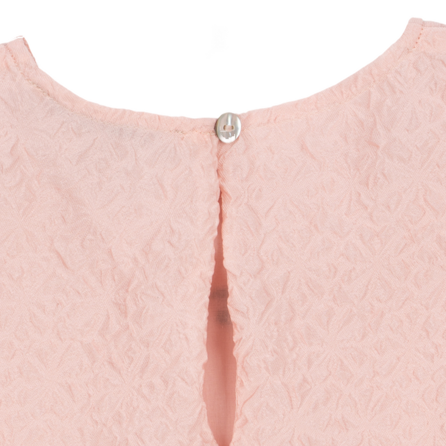 Vola Dress rosa con effetto stropicciato