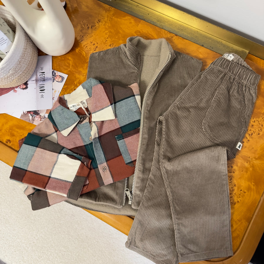 Gilet reversibile -velluto a coste e pile morbidissimo