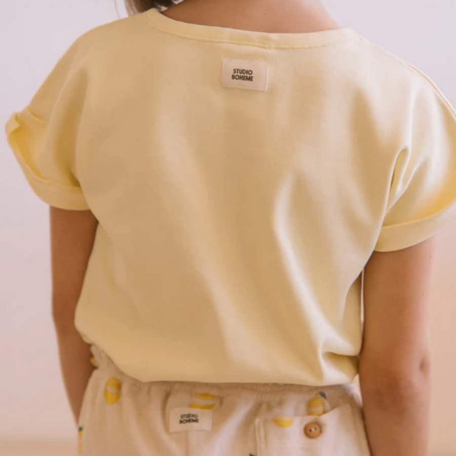 T-shirt Bama lemon cream in cotone biologico – jersey morbidissimo