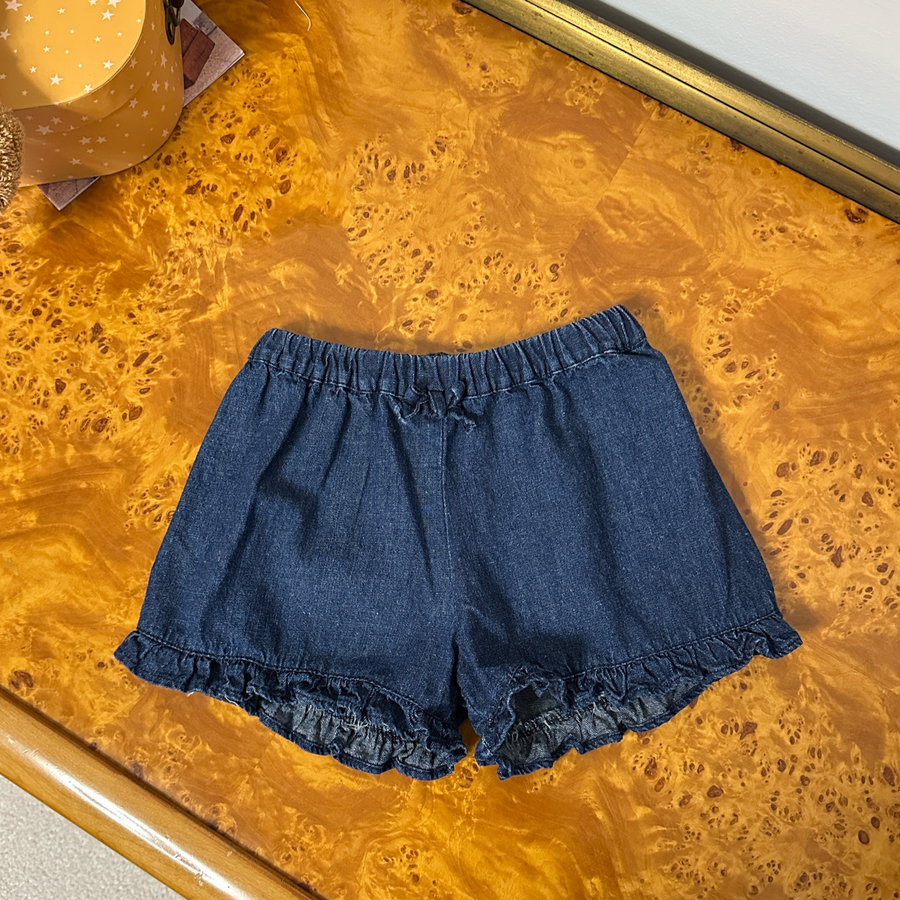 Pantaloncino in denim morbido con ruches – Fresco, versatile ed elegante