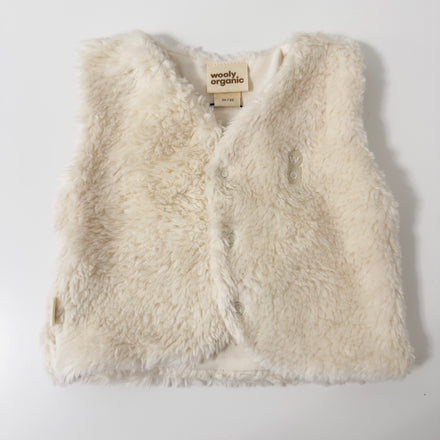 Gilet baby in ecopelliccia- écru