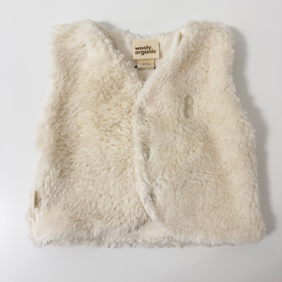 Gilet baby in ecopelliccia- écru