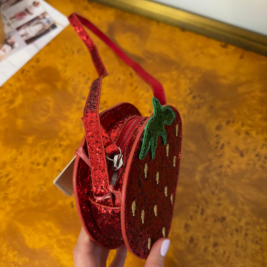Borsina a Forma di Fragola Glitterata per Bambina – Accessorio Brillante e Originale