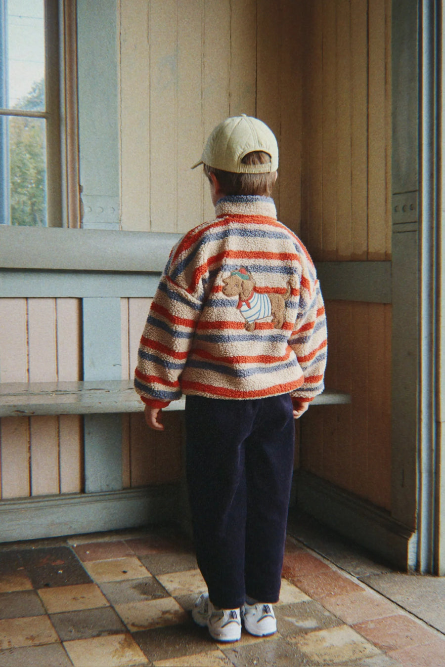 JODY EMBROIDERY TEDDY JACKET - bomber rigato
