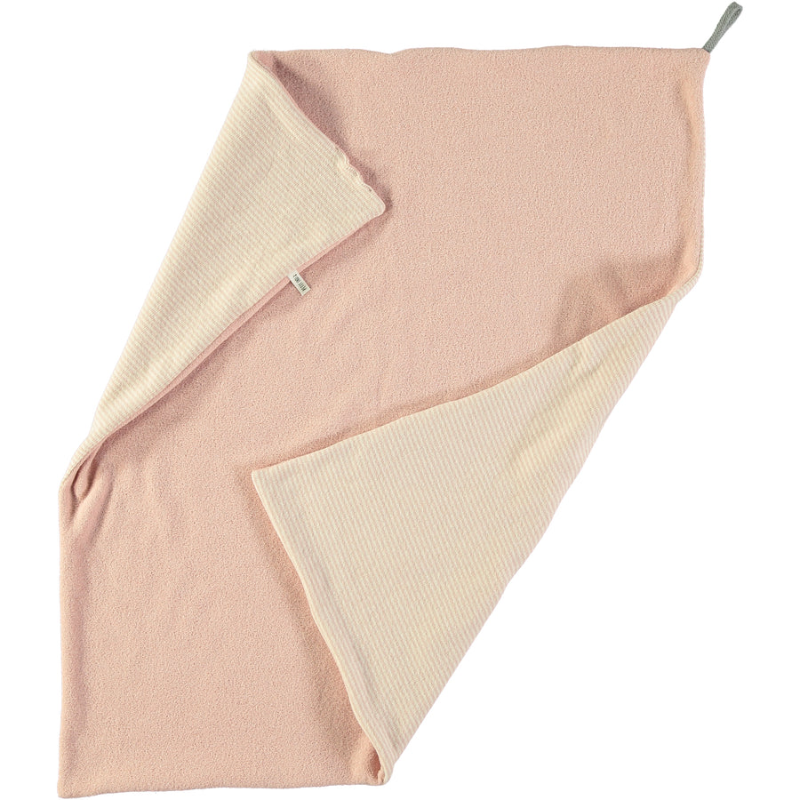 Coperta Reversibile in caldo cotone millerighe rosa e latte – Lato Spugna Morbidissima