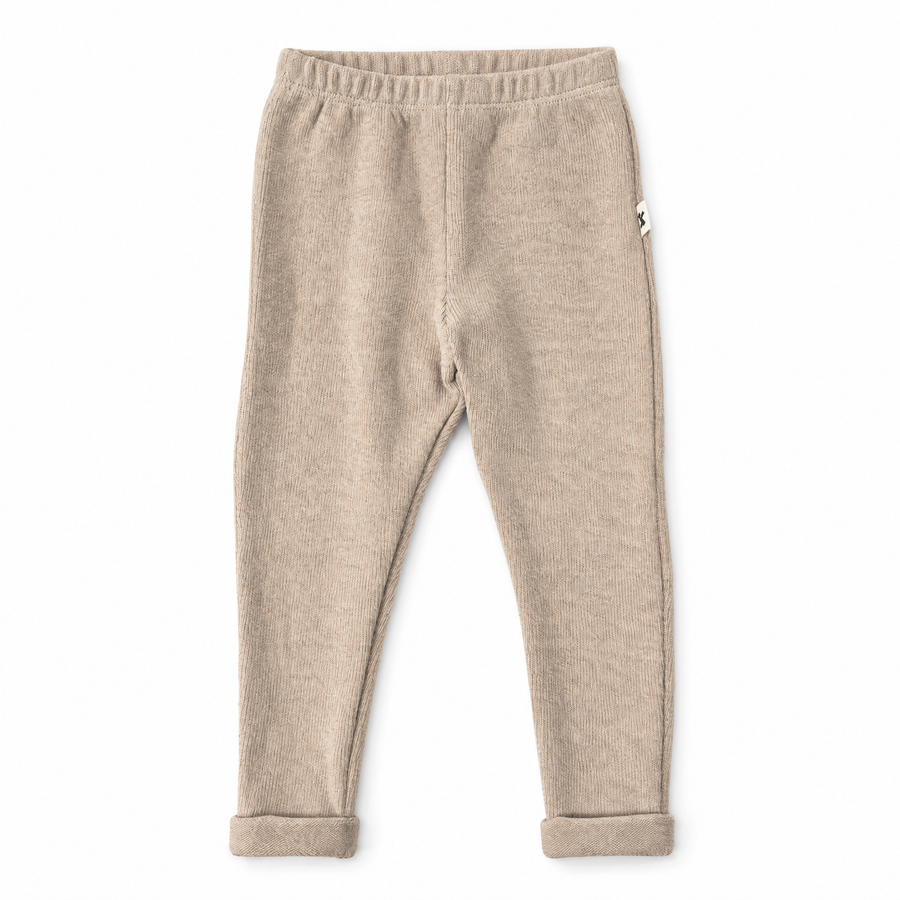Completo abitino vichy e leggings in caldo cotone avena