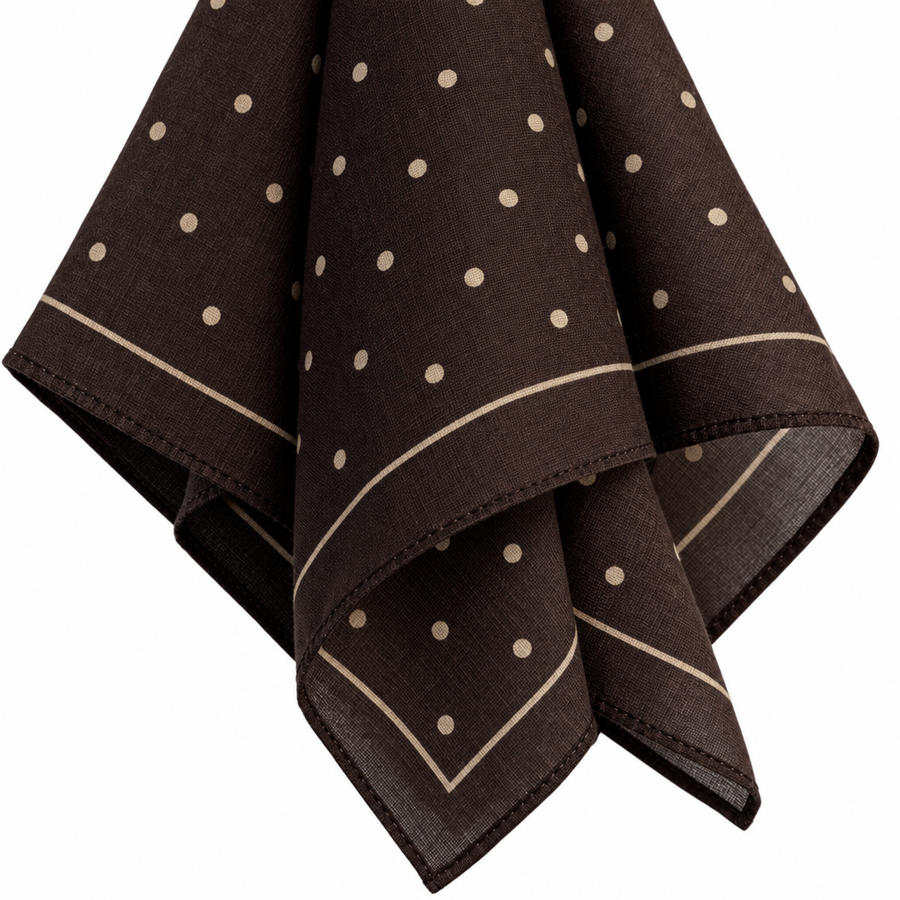 Kota Scarf – Sciarpa in Cotone a Pois -Coffee Bean Dot