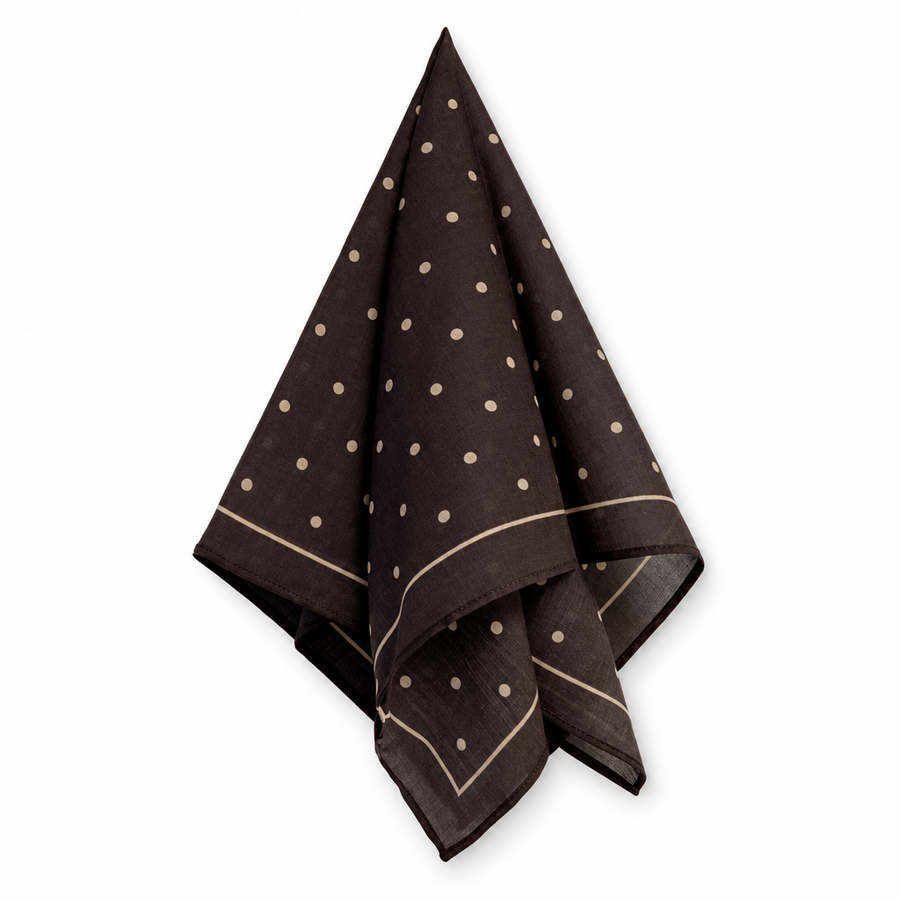 Kota Scarf – Sciarpa in Cotone a Pois -Coffee Bean Dot