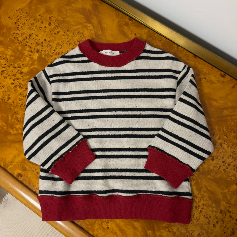 Maglione Over a Righe con Rifiniture a Contrasto