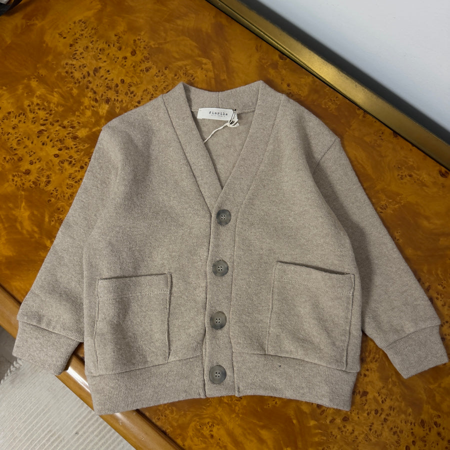 Cardigan Over in Caldo Cotone -Betulla